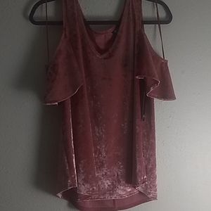 Ana large velvet off the shoulder shirt